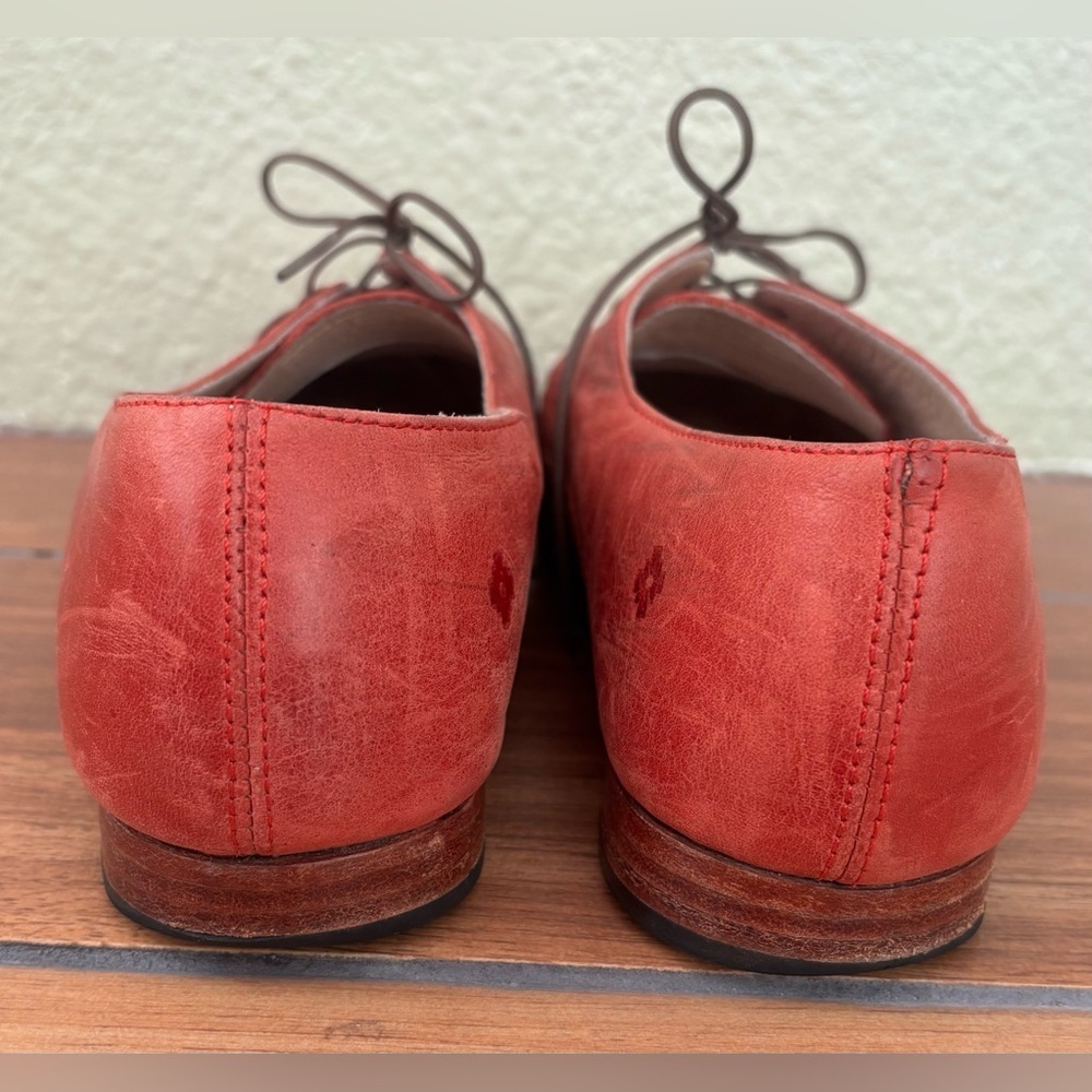 Nisolo Red Oliver Scarlet Oxford 5 for 5 Lace Up Shoe Size 7 - Picture 4 of 11